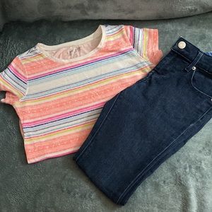 Jean/ shirt outfit- Size 7/8 shirt and size 8 slim jeans.